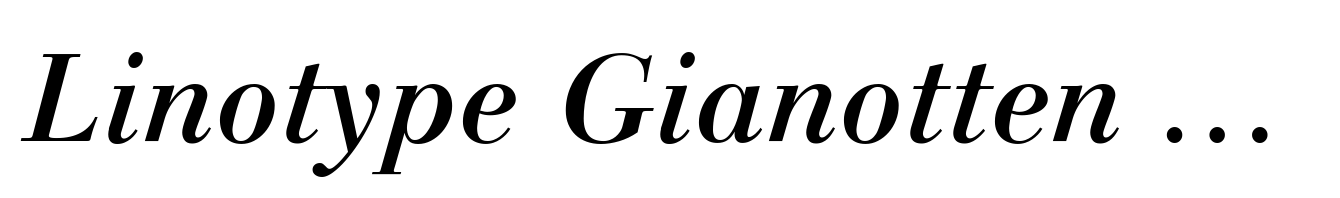 Linotype Gianotten Medium Italic